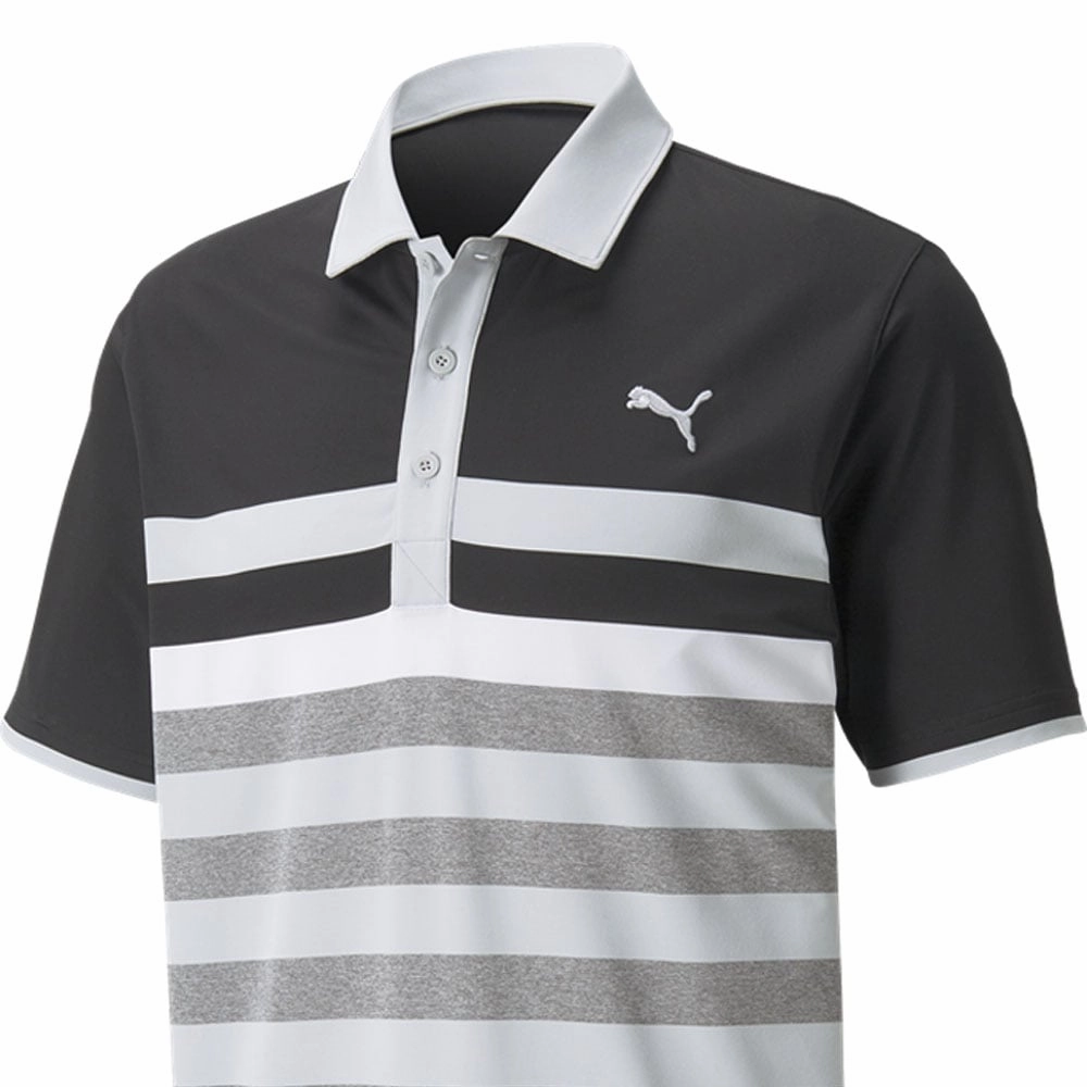 Puma MATTR One Way Polo Shirt - Black/High Rise Functional Wear