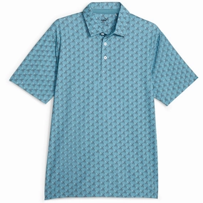 Puma MATTR Palms Polo Shirt - Bold Blue/Slate Sky Street Style High-Quality Fabric