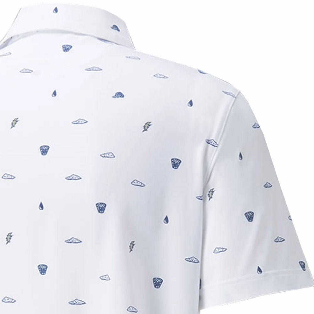 Puma MATTR Pouring Buckets Polo Shirt - Bright White/Bright Cobalt Trendy Design Machine washable