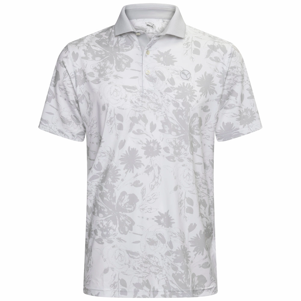 Effortless Daywear Puma MATTR Rose Polo Shirt - White Glow/Ash Gray
