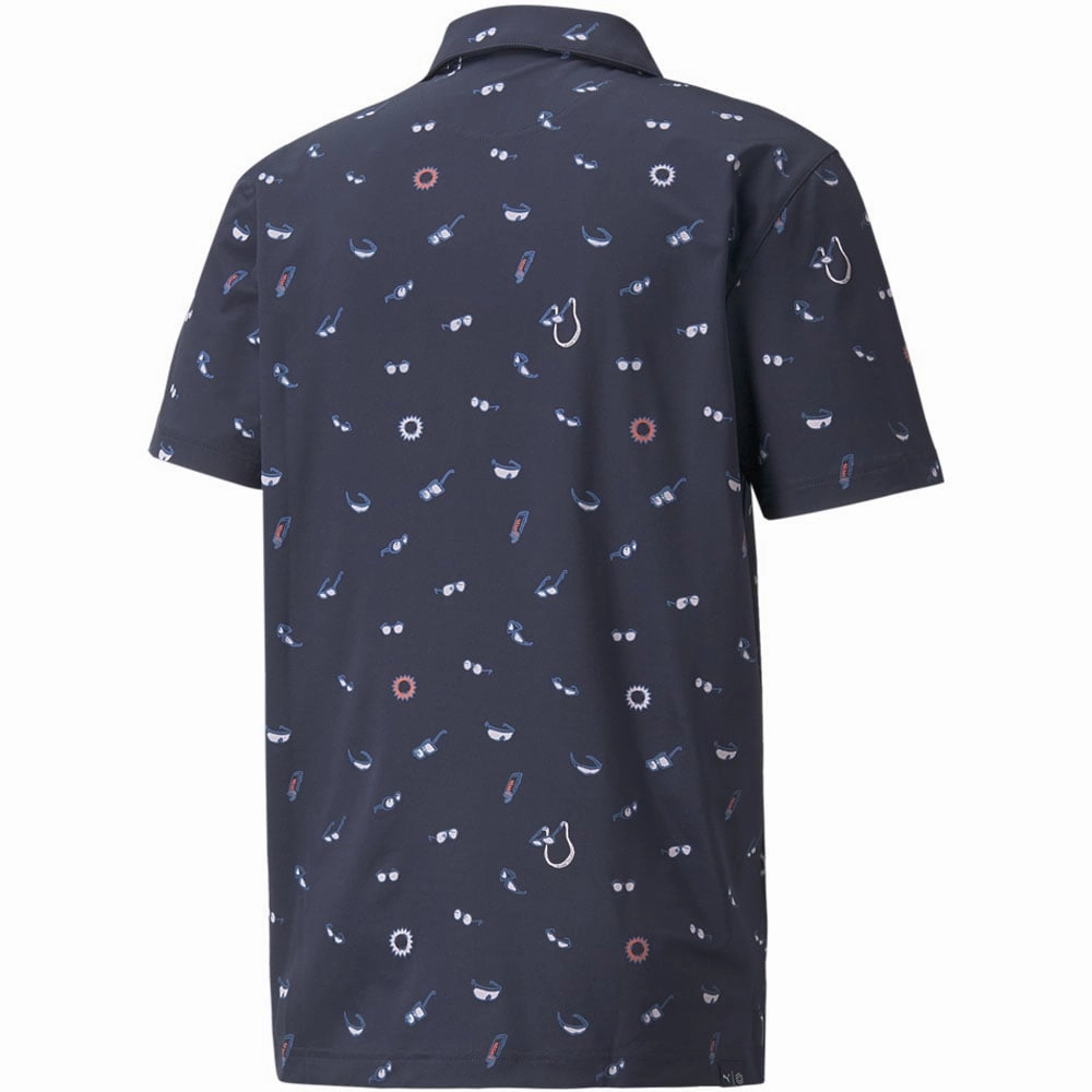 Puma MATTR Sunnies Polo Shirt - Navy Blazer/Chalk Pink Flattering Design