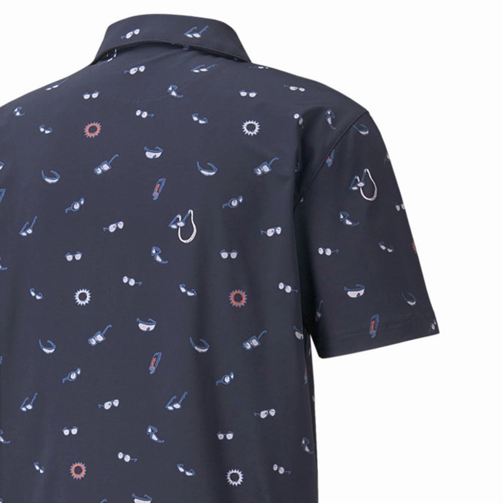 Puma MATTR Sunnies Polo Shirt - Navy Blazer/Chalk Pink quick-drying