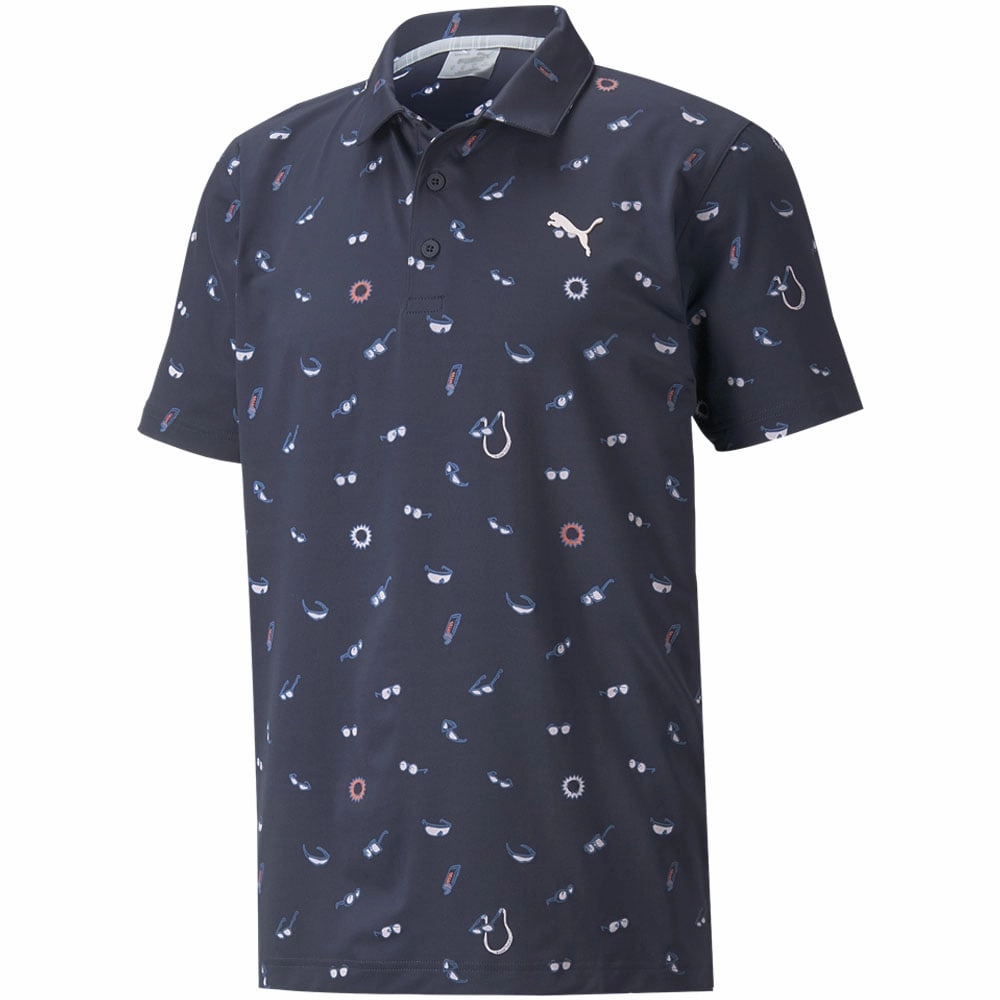 Puma MATTR Sunnies Polo Shirt - Navy Blazer/Chalk Pink Perfect For Relaxing