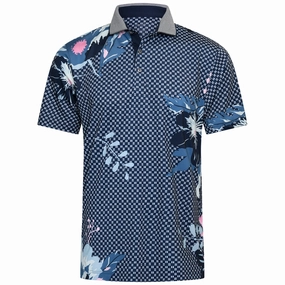 Versatile Style Trend TexturedWeavePattern Puma MATTR Terrance Polo Shirt - Deep Navy