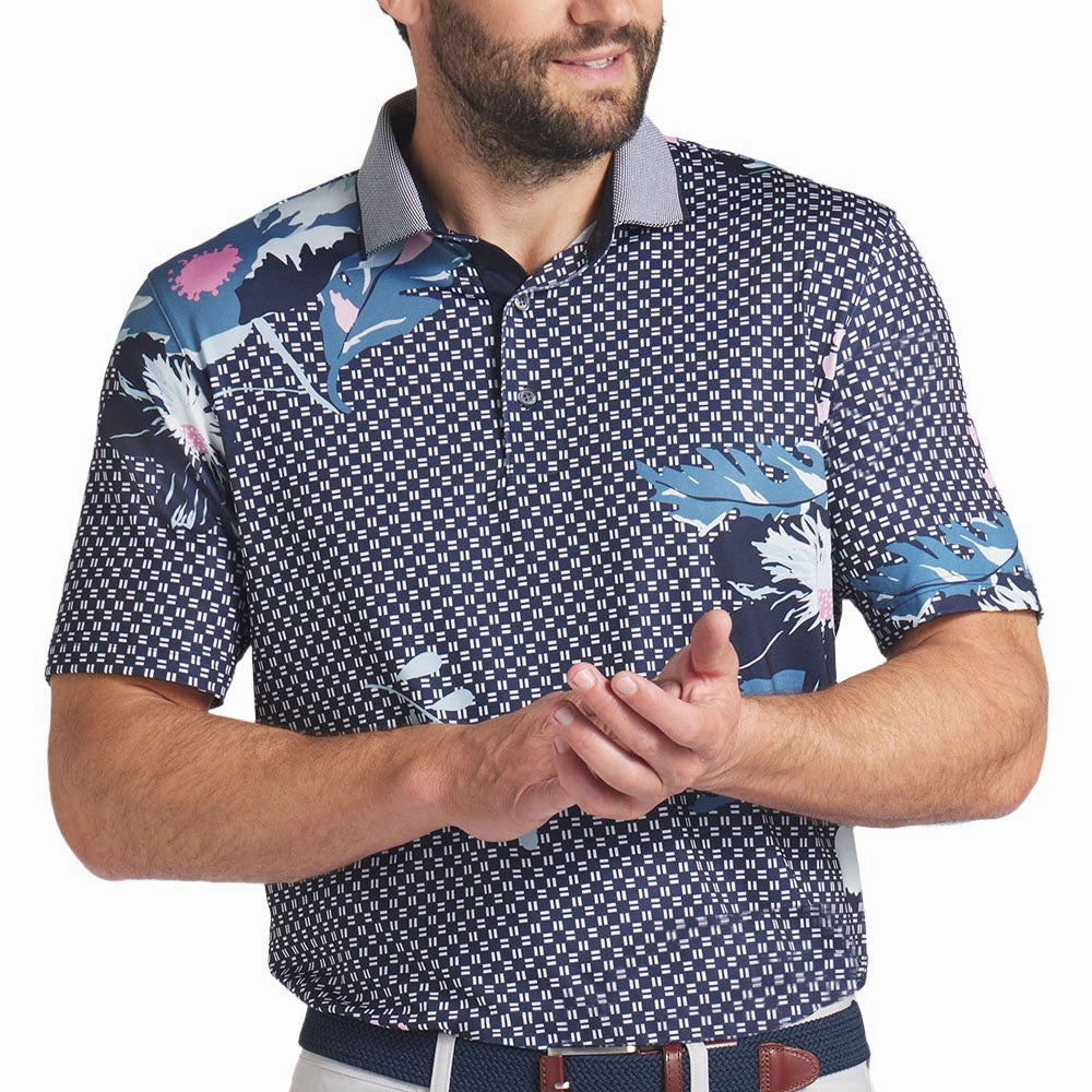 Organic Cotton Construction Puma MATTR Terrance Polo Shirt - Deep Navy