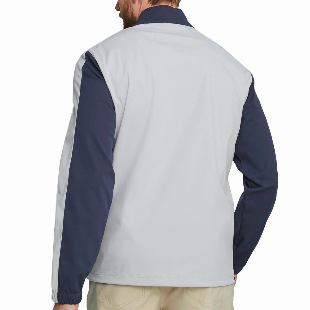 Puma Momentum Woven 1/4 Zip Pullover - Navy Blazer/High Rise graffiti print Mesh Lining