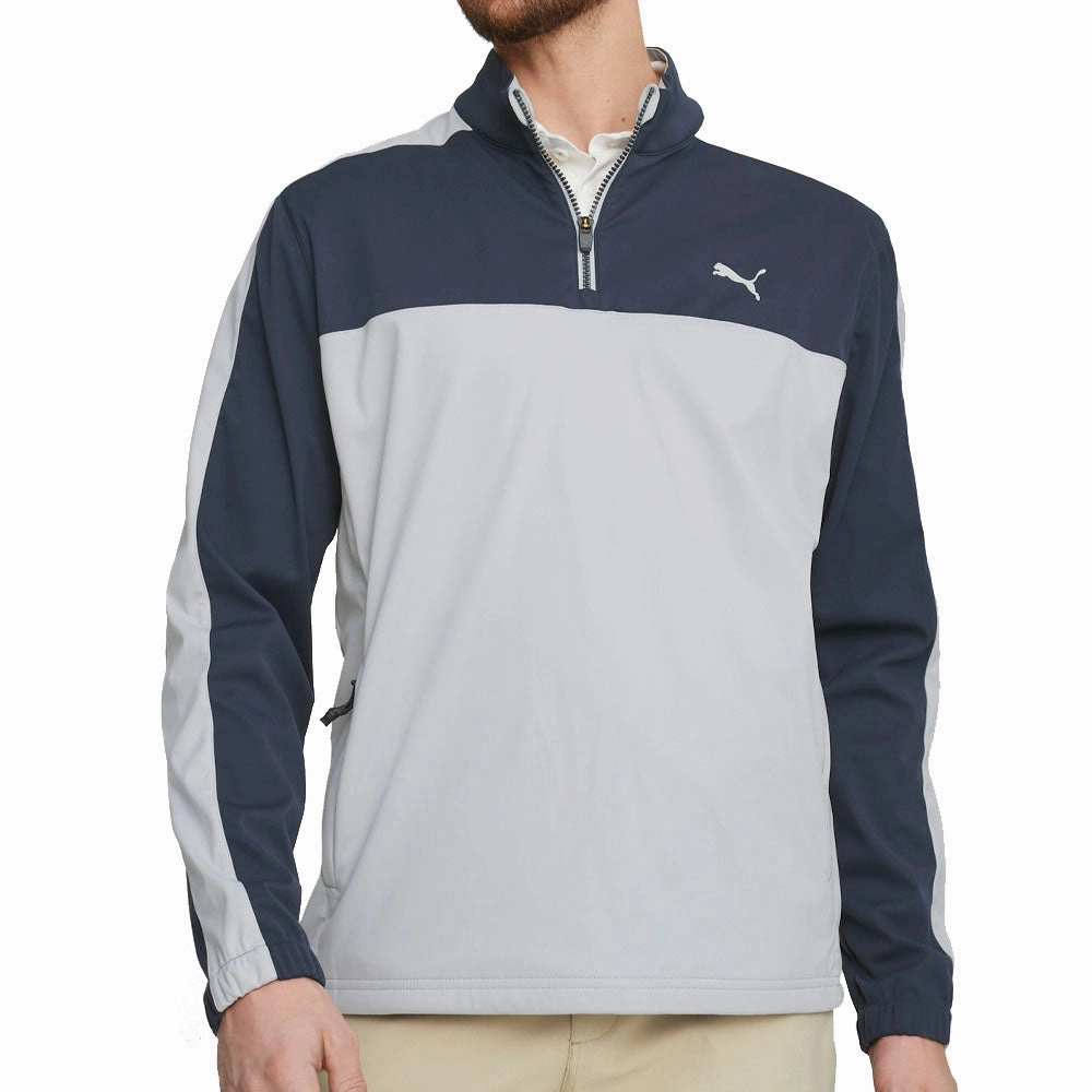 Effortless Comfort Puma Momentum Woven 1/4 Zip Pullover - Navy Blazer/High Rise