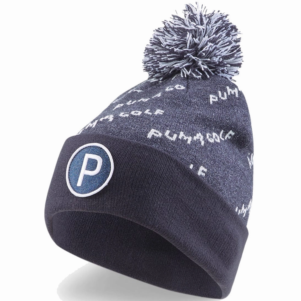 Must-Have Accessory Puma P Removable Pom Beanie Hat - Navy Blazer/Bright White