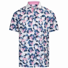 Puma Pique Borrego Polo Shirt - LC - White Glow/Blue Horizon informal gathering