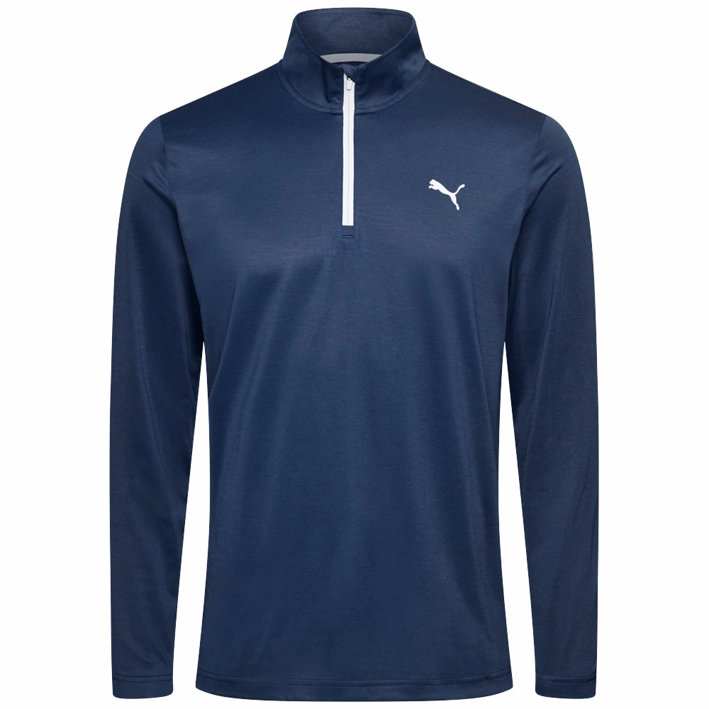 Puma Premium Tech 3.0 1/4 Zip Pullover - Deep Navy Trendy Top Cozy Apparel
