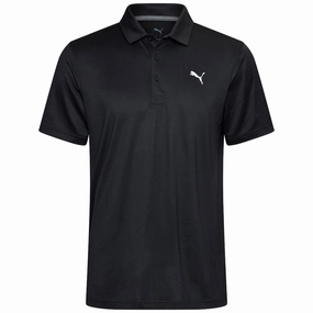 Simple and Relaxed Puma Premium Tech 3.0 Polo Shirt - Black Heather