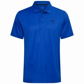 Casual Wearable Puma Premium Tech 3.0 Polo Shirt - Festive Blue Heather