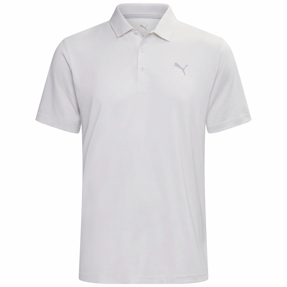 Puma Premium Tech 3.0 Polo Shirt - Warm White Heather Breathable Look