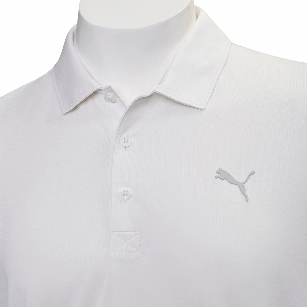 Puma Premium Tech 3.0 Polo Shirt - Warm White Heather Versatile and Stylish Chilly Layer