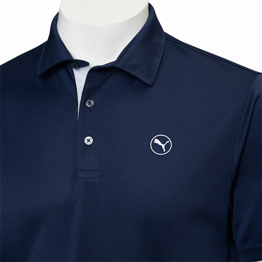 Puma Pure 2.0 Polo Shirt - Deep Navy GentleWashResistance No Shrink Fabric