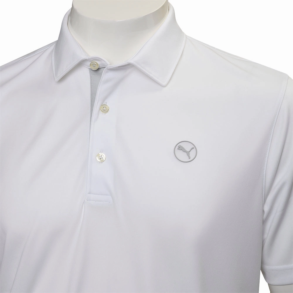Puma Pure 2.0 Polo Shirt - White Glow Non Shrink Material Fresh Comfort Style