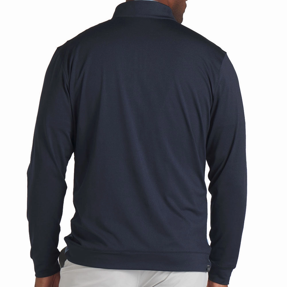 Puma Pure Colorblock 1/4 Zip Pullover - Deep Navy/Zen Blue wrinkle free