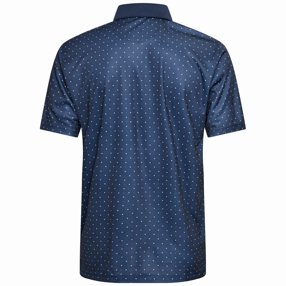 Soft Breathable Casual Comfort Layer Puma Pure Geo Polo Shirt - Deep Navy/White Glow