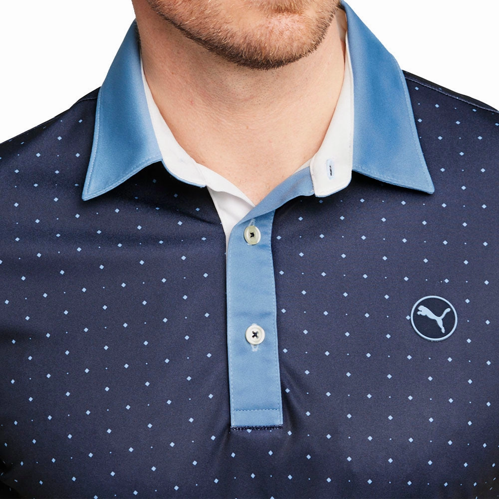 Comfort Design Puma Pure Geo Polo Shirt - Deep Navy/Zen Blue