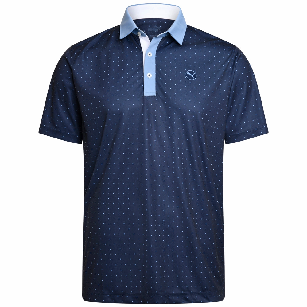 Puma Pure Geo Polo Shirt - Deep Navy/Zen Blue FunctionalPockets