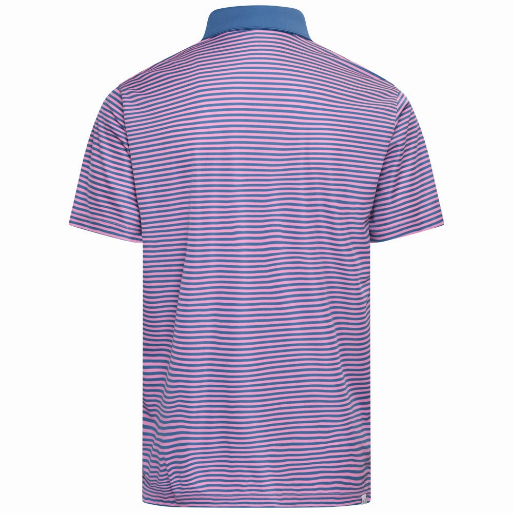 Beachwear Puma Pure Stripe Polo Shirt - Blue Horizon/Mauved Out
