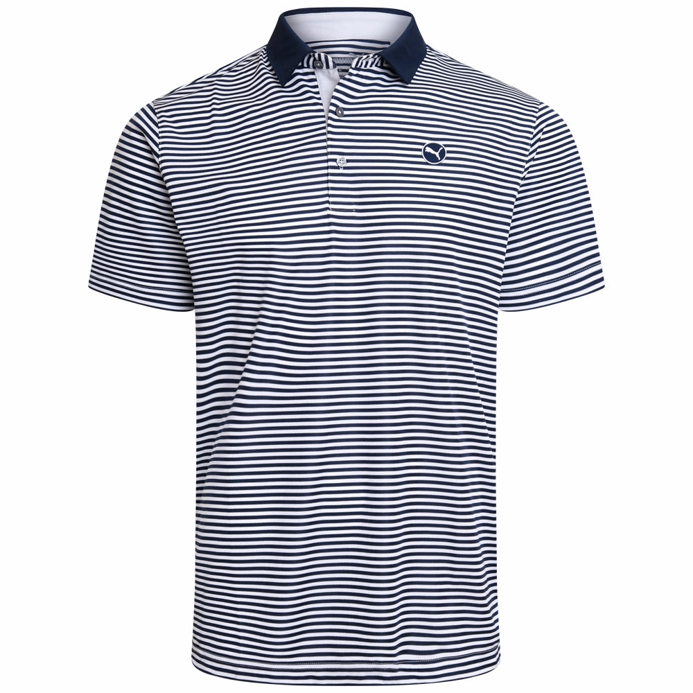 Outdoor Light Puma Pure Stripe Polo Shirt - Deep Navy/White Glow