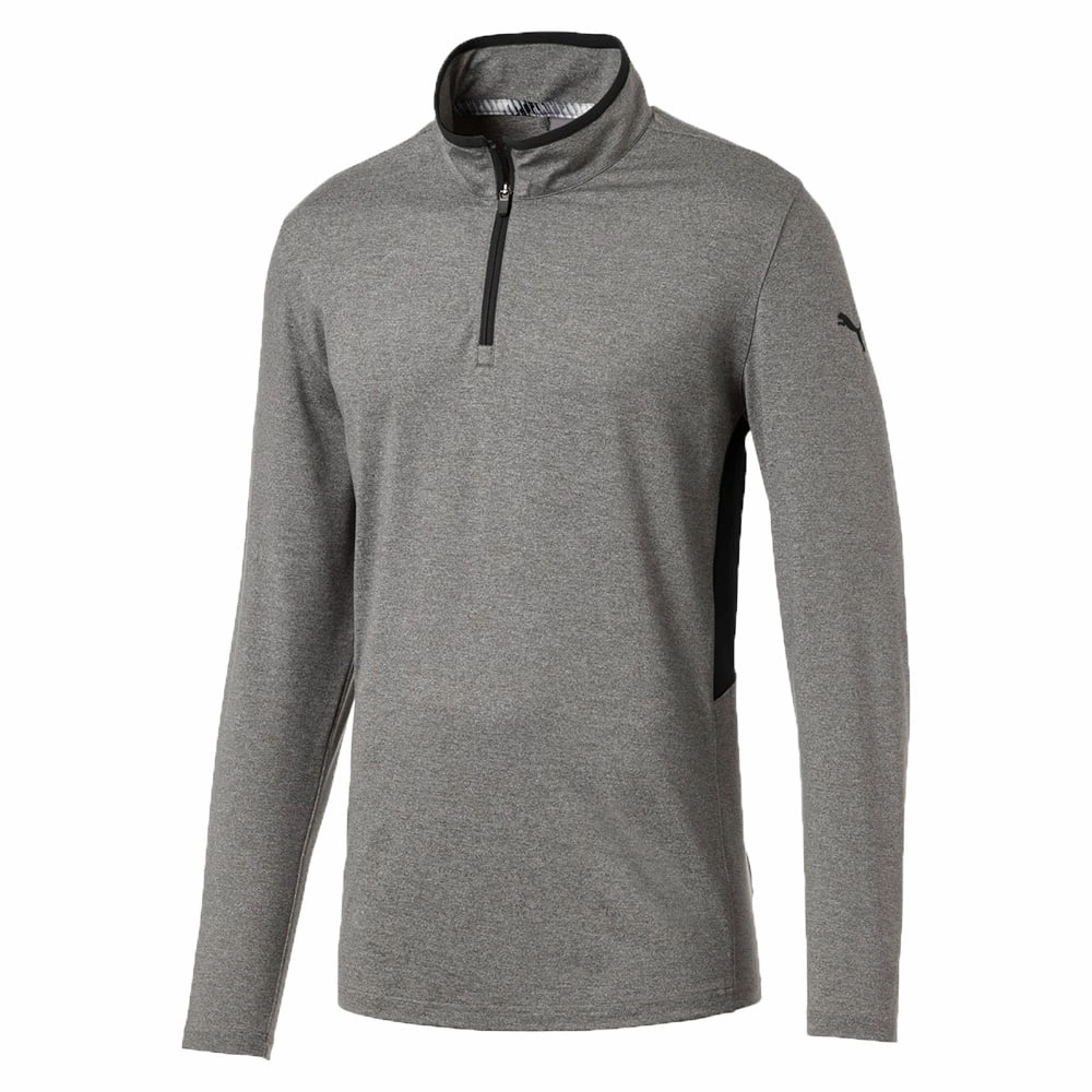 Puma Rotation 1/4 Zip Pullover - Medium Grey Heather product fleece lining warmth