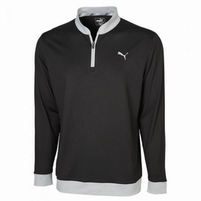 product dancing suitable rhythm old people Puma Rotation Stealth 1/4 Zip Pullover - Black