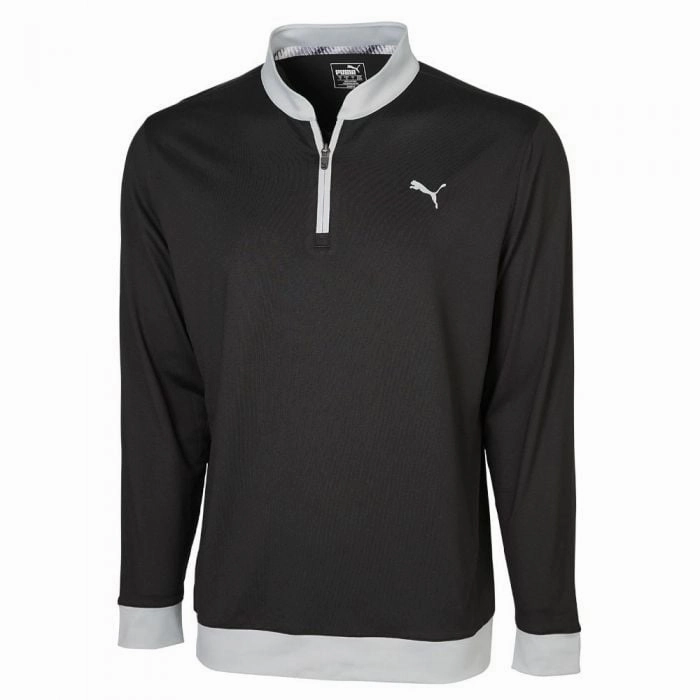 Casual Outerwear Puma Rotation Stealth 1/4 Zip Pullover - Black