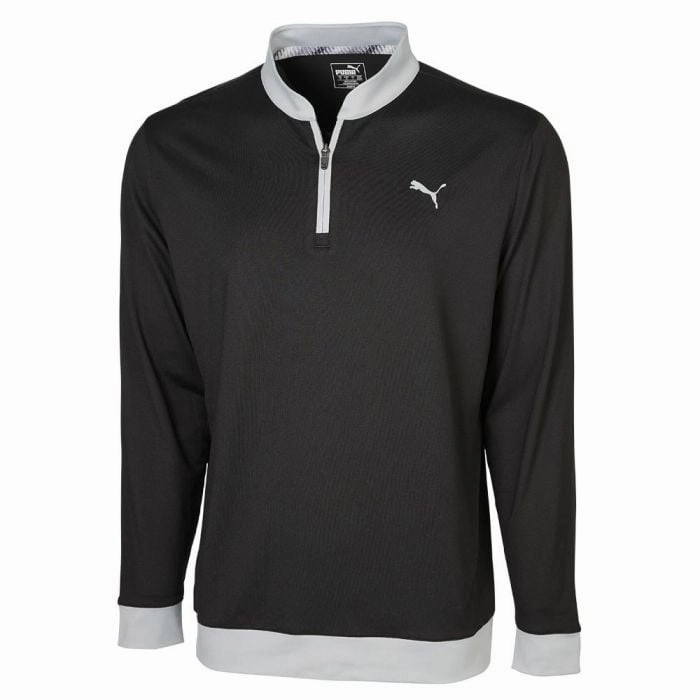 product selection snap buttoned Puma Rotation Stealth 1/4 Zip Pullover - Black