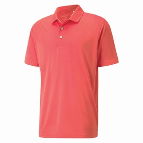 Puma Rotational Polo Shirt - Georgia Peach long sleeved