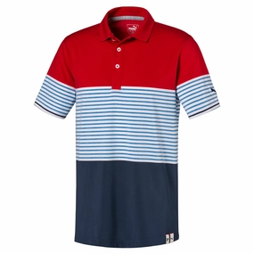 Puma Taylor Polo Shirt - Barbados Red Trendy All-Day Lightweight Wear