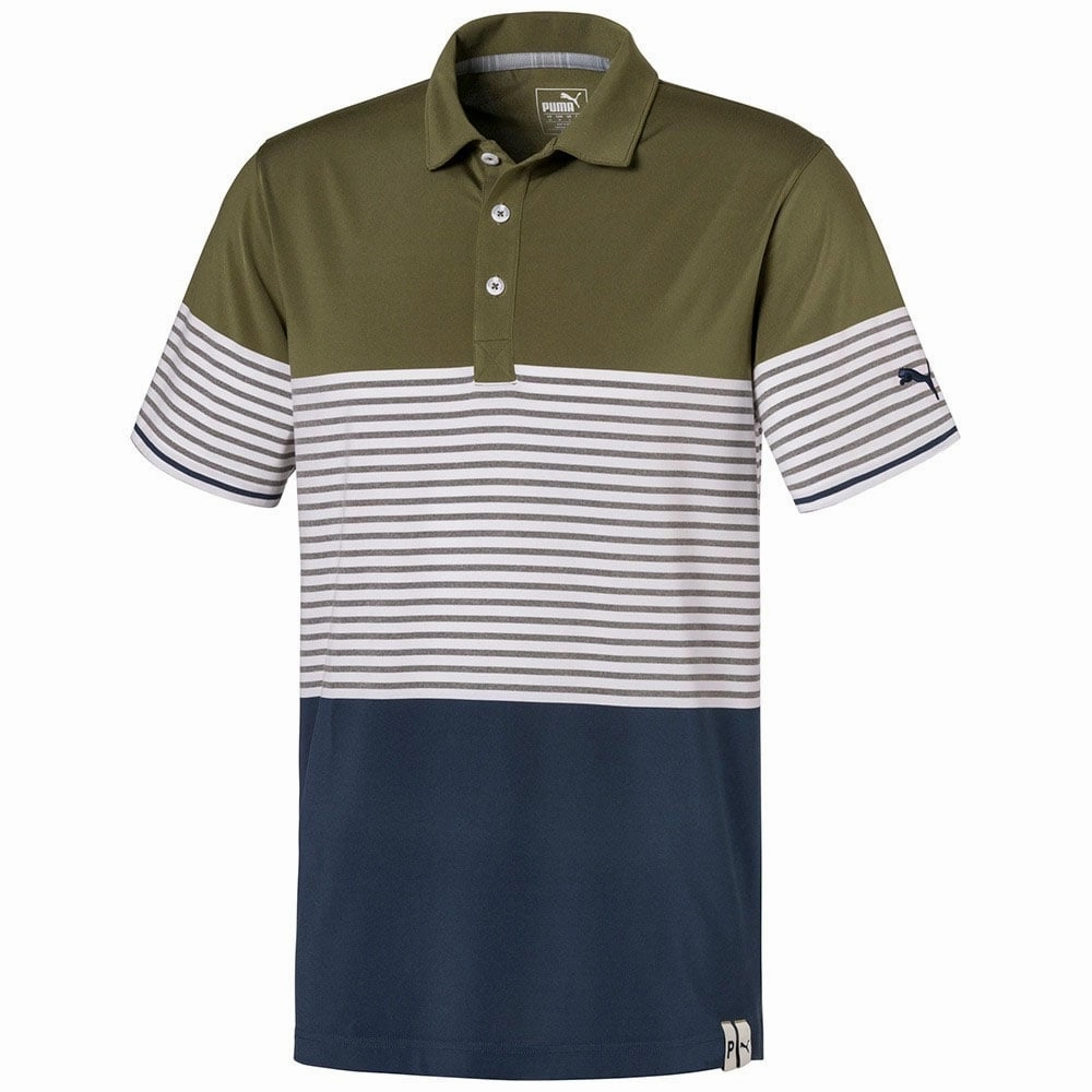 Puma Taylor Polo Shirt - Lichen Green Odor Resistant Material
