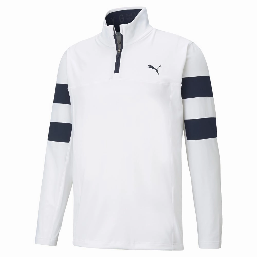 Formal Casual Puma Torreyana 1/4 Zip Sweater - White