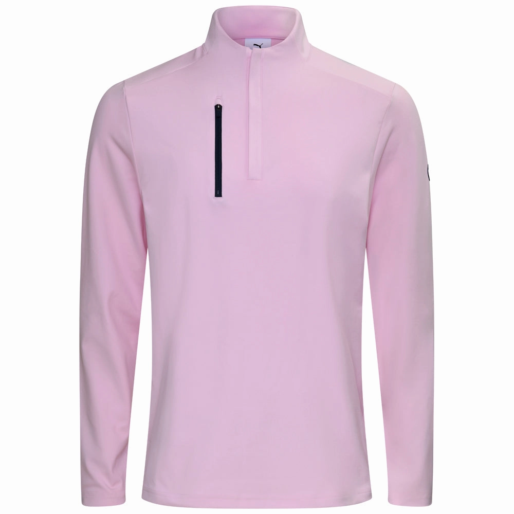 Puma X AP Cloudspun Tech 1/4 Zip Pullover - Pale Pink High-Quality Fabric