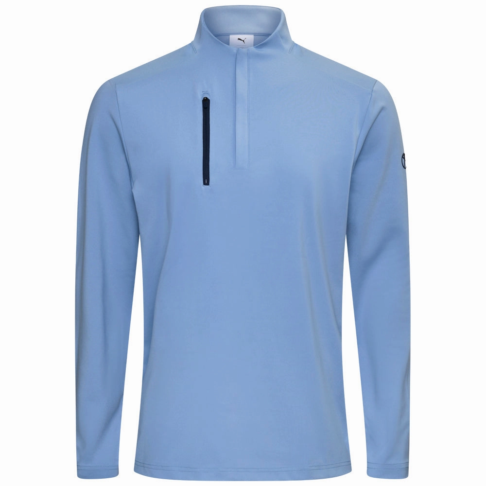 Puma X AP Cloudspun Tech 1/4 Zip Pullover - Zen Blue All Day Wear