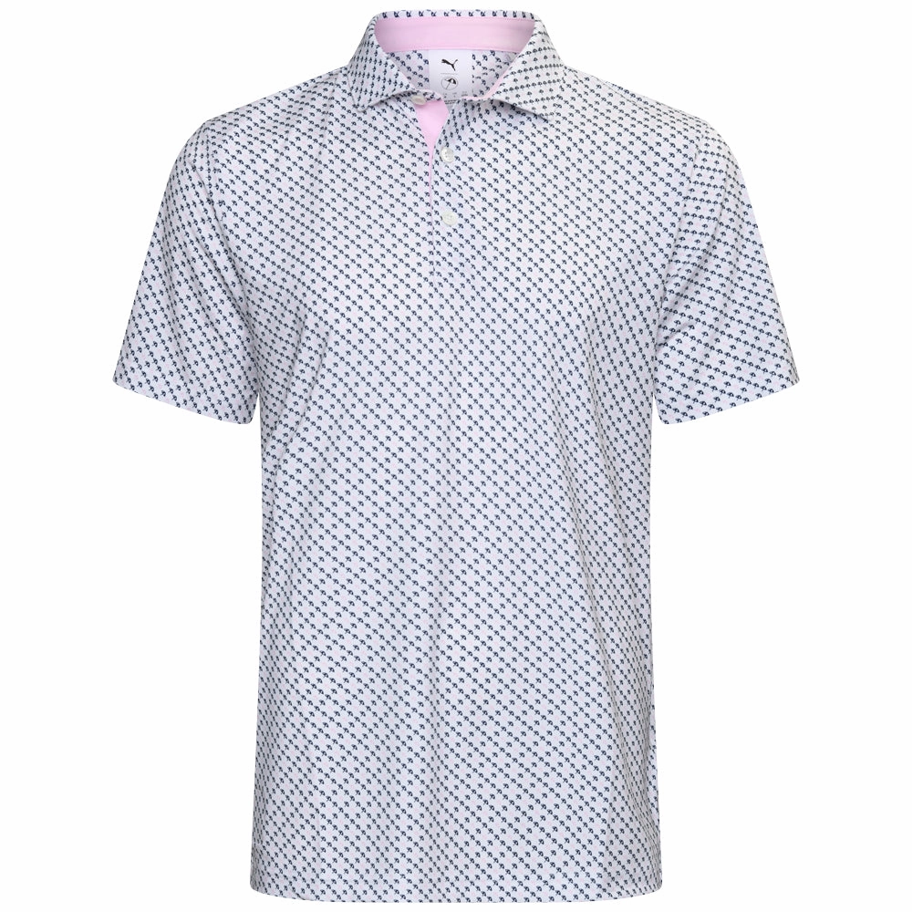 Puma X AP Micro Umbrellas Polo Shirt - White Glow Daily Trend Look