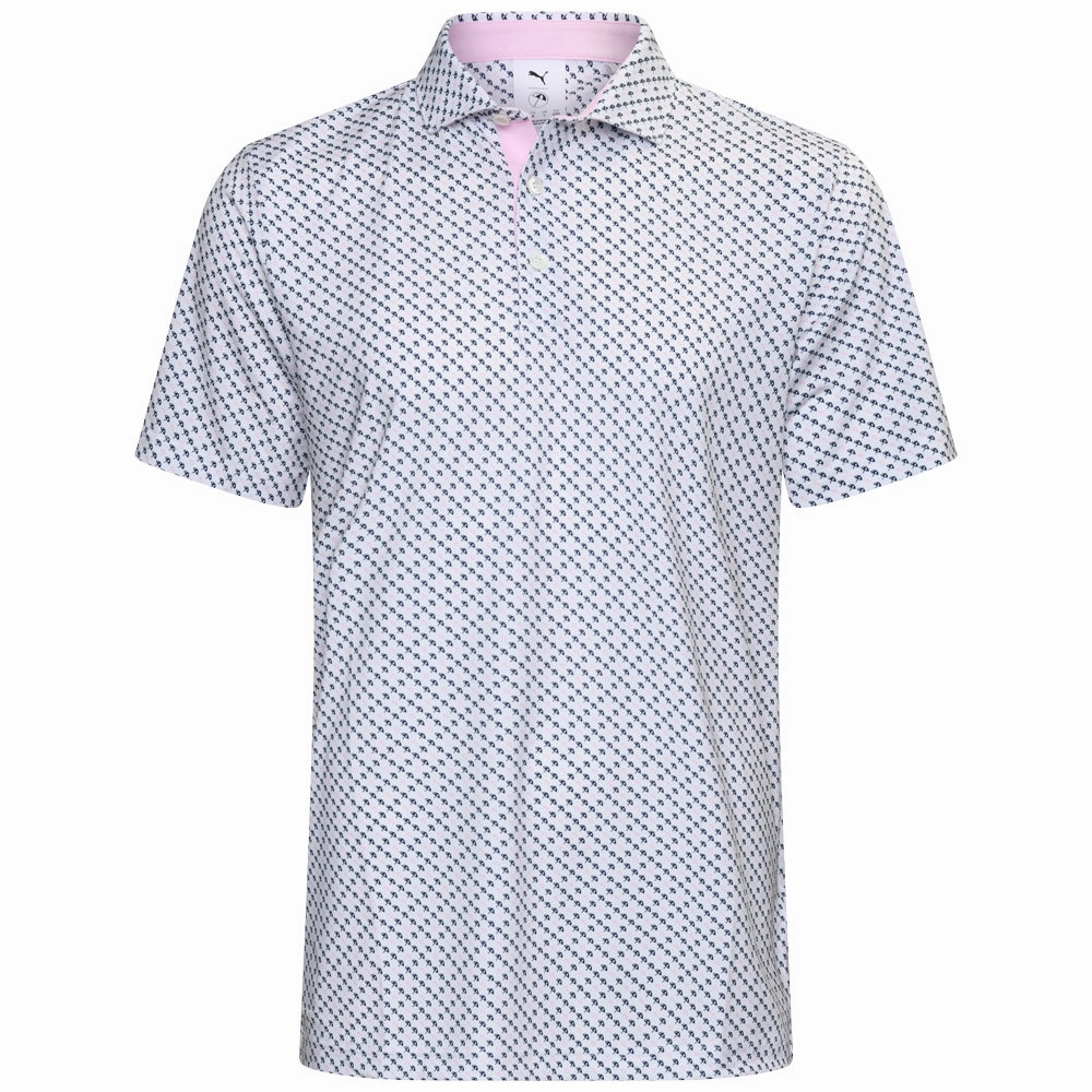 No Fade Technology Puma X AP Micro Umbrellas Polo Shirt - White Glow