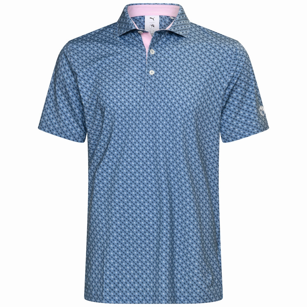 Layerable Look Light Trend Puma X AP Micro Umbrellas Polo Shirt - Zen Blue