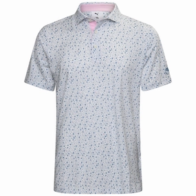 Puma X AP Tea Time Polo Shirt - White Glow/Zen Blue semi-formal style