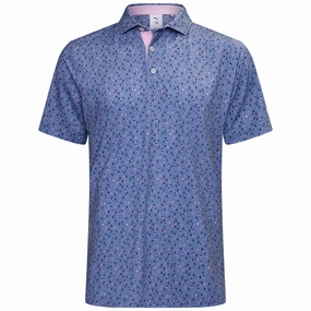 Puma X AP Tea Time Polo Shirt - Zen Blue/Pale Pink Holiday Style Fuzz Free Surface