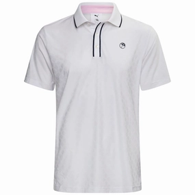 Puma X AP Tipped Jacquard Polo Shirt - White Glow Trendy Vibes Timeless Comfort Wear