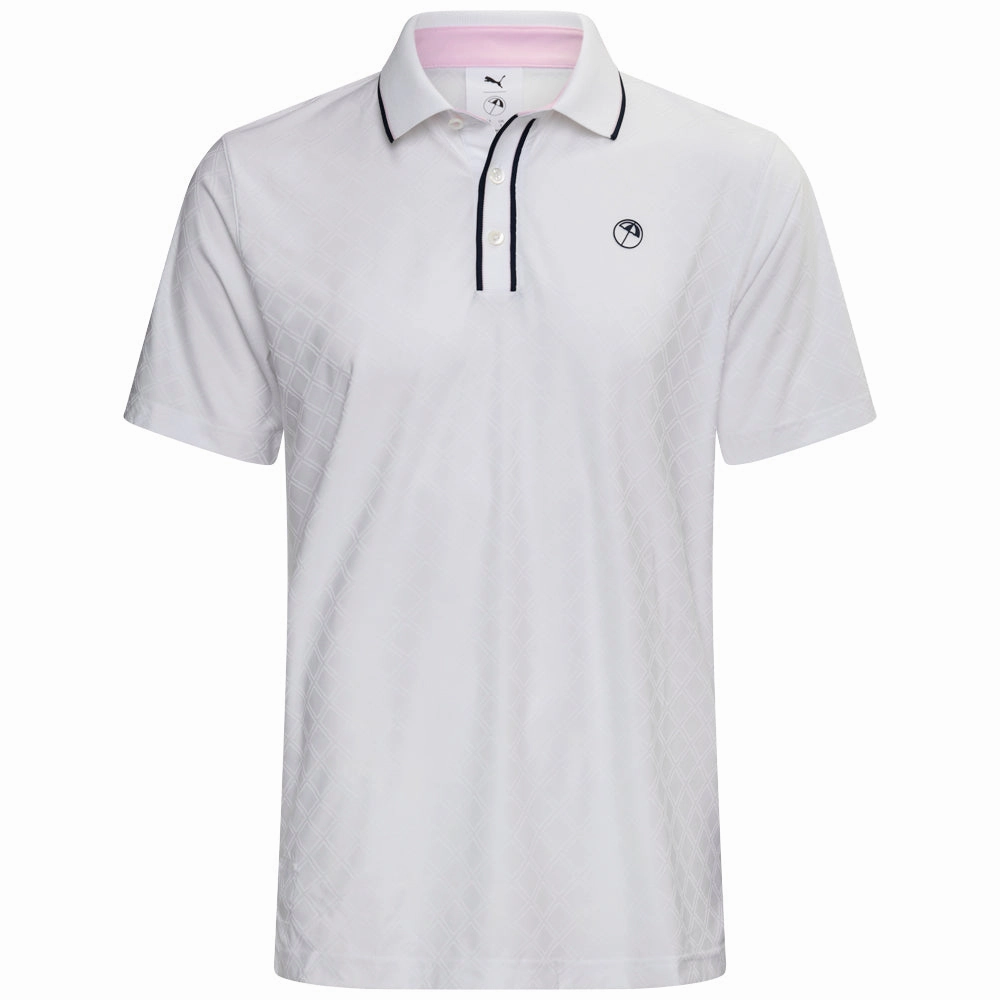 Puma X AP Tipped Jacquard Polo Shirt - White Glow Comfortable Layer Cycling endurance