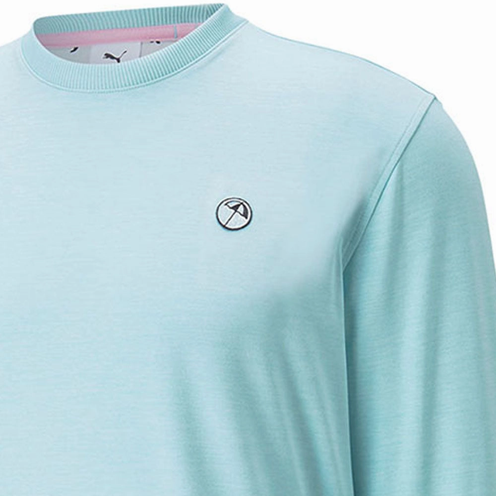 Puma x Arnold Palmer Cloudspun Crewneck Sweater - Light Aqua Heather Stylish Layer