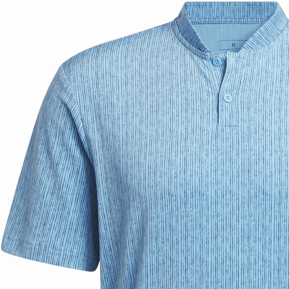 adidas Sport Stripe Polo Shirt - Semi Blue Burst/Preloved Ink High Density Weave Eco friendly materials