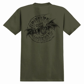 Everyday Wear All-day style Spitfire Batwing Classic T-Shirt - Military Green/Black