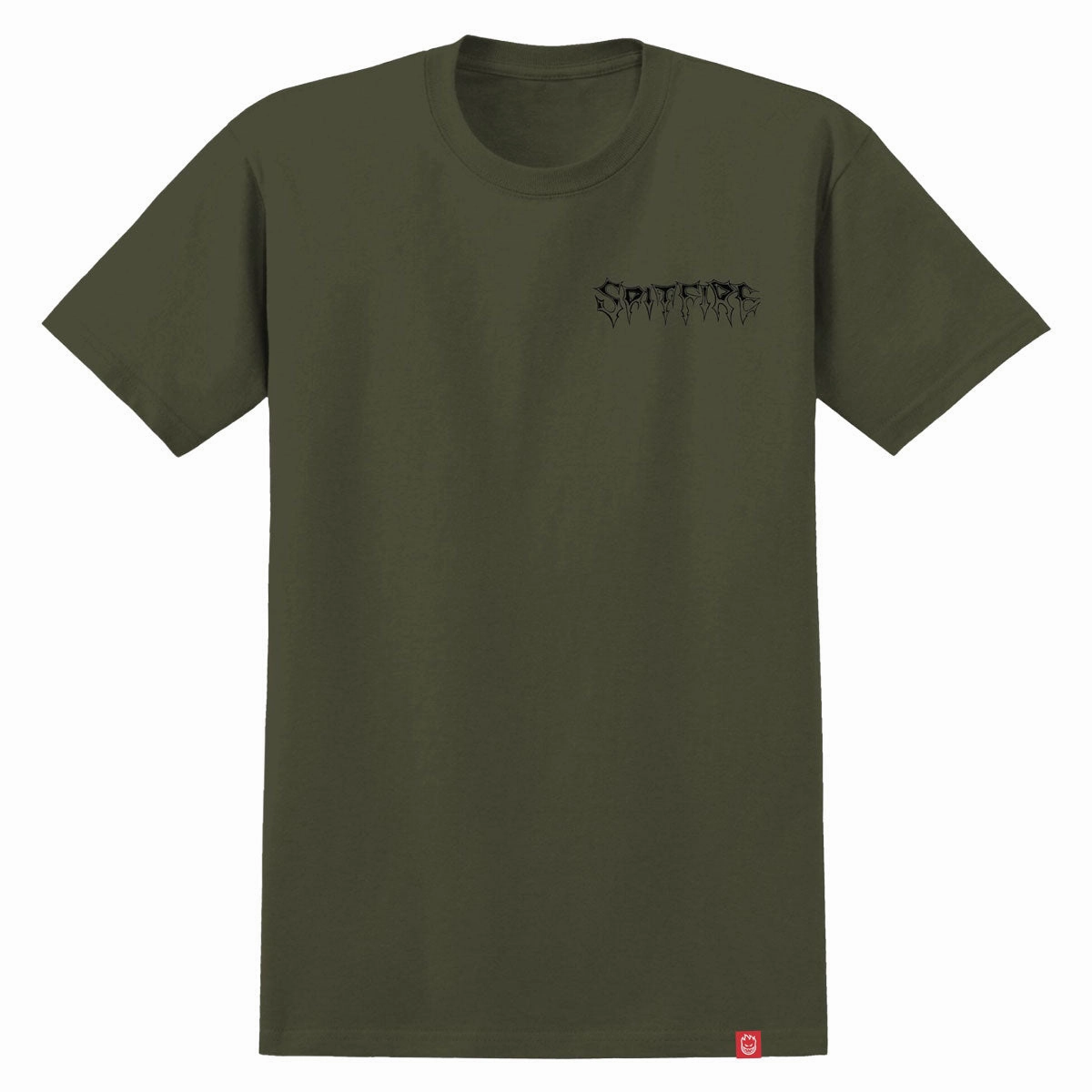 Ultra Soft Blended Textile Biodegradable Options Spitfire Batwing Classic T-Shirt - Military Green/Black