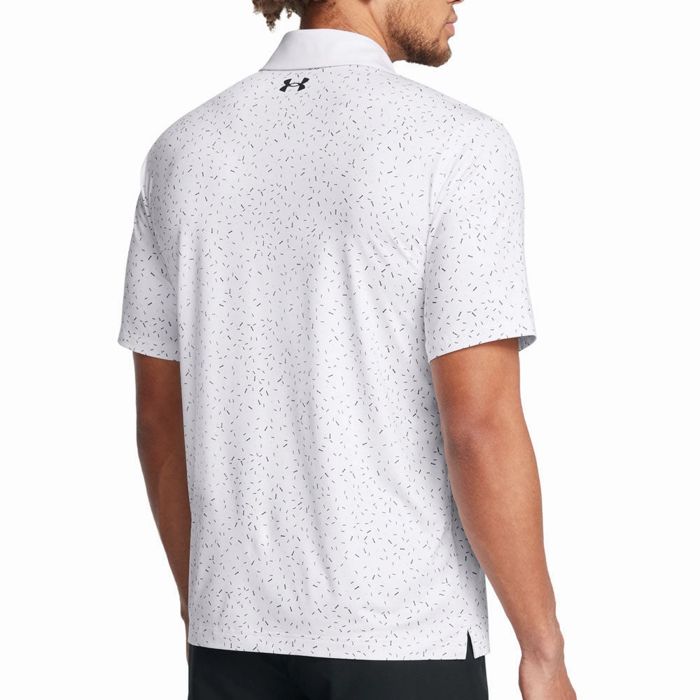 Under Armour T2G Printed Polo Shirt - White/Black Classic Chic