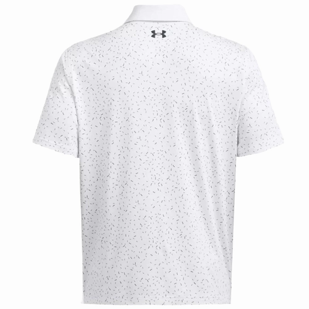 Under Armour T2G Printed Polo Shirt - White/Black Street Smart Hypoallergenic fabric
