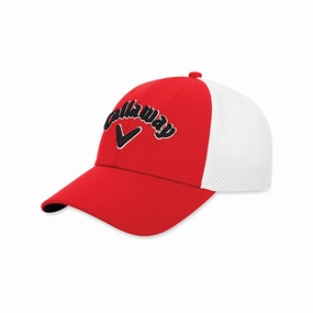 Callaway Mesh Fitted Cap - Red/White/Black Lifestyle Ready Camo Style